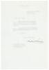 Typescript letter signed by Herbert Hoover addressed to Miss Helen Boyle