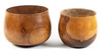 Two Decorative Wooden Bowls