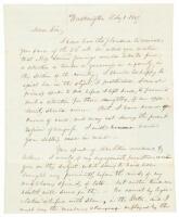 Letter relating to Massachusetts Congressman's views on Abolitionism