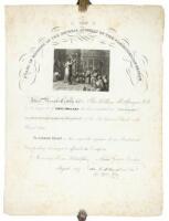 Ornate Engraved Presbyterian Missionary Document