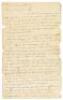 Original manuscript statement of legal argument on the issue of Negro slave identity