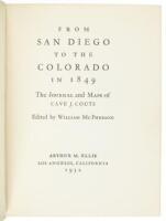 From San Diego to the Colorado in 1849. The Journal and Maps of Cave J. Couts