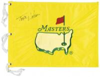 1997 Masters flag, signed by Tom Watson