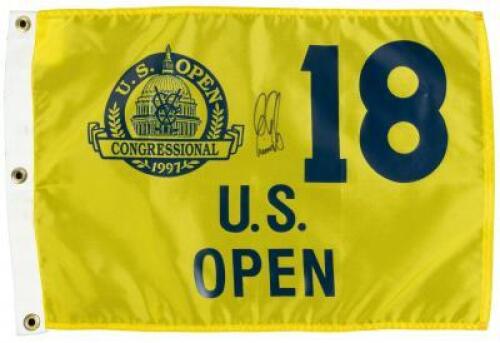 1997 U.S. Open flag, signed by Ernie Els