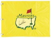 1997 Masters flag, signed by Arnold Palmer