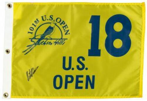 2001 U.S. Open flag, signed by Retief Goosen