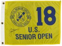 1991 U.S. Senior Open flag, signed by Jack Nicklaus