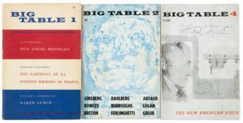 Big Table, Nos. 1,2, and 4 - signed by Allen Ginsberg, William Burroughs and others
