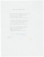 Signed typed letter and original typescript poem by John Berryman