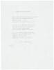Signed typed letter and original typescript poem by John Berryman