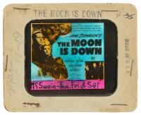 The Moon is Down - with movie theater advertisement slide for the 1943 film adaptation