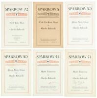 Six issues of Sparrow featuring Charles Bukowski - 2 signed