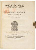 Kanones ton agion apostolon. Canones sanctoru apostolorum. Unà cum latina interpretatione.