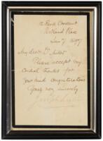 Note Signed by Joseph Lister