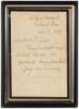 Note Signed by Joseph Lister