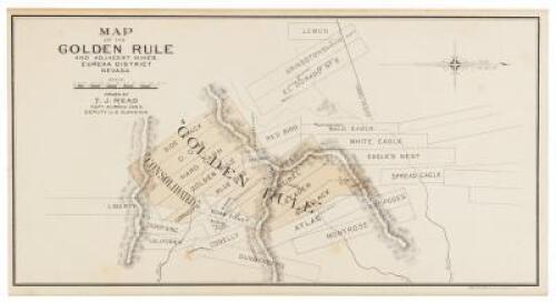 Map of the Golden Rule and adjacent mines, Eureka District, Nevada