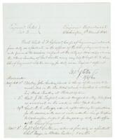 Signed Engineer Order No. 2, reassigning a dozen Army Engineers to new posts, 3 of them to the Mexican War front to serve under then Captain Robert E. Lee