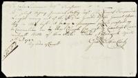 Manuscript pay order to compensate for prosecution of a man passing counterfeit currency