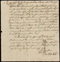 Manuscript document ordering payment to John Treadwell, Noah Phelps and Noadiah Hooker for service involving the Salisbury Furnace, signed by all three