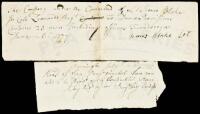 Two manuscript requisition forms for supplies and arms during the American Revolution