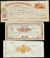 Duplicate of Exchange from The Bank of California, and two other items
