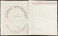 Autographs of James Buchanan and five members of his administration