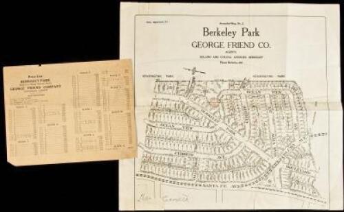 Amended Map, No. 2. Berkeley Park. George Friend Co. Agents...