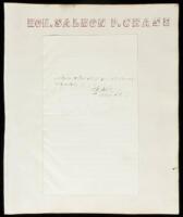 Autograph Quote in Latin, signed by Salmon P. Chase