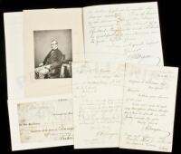 Autograph Letter Signed by Edwin D. Morgan as Governor of New York, to Secretary of the Navy Gideon Welles, plus 2 other letters from Morgan and a clipped signature