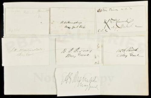 Signatures of seven Union Generals during the Civil War