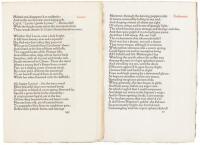 Two proof signatures of pages from the Kelmscott Keats