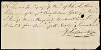 Autograph Receipt signed by G. Saltonstall for arms for a Ranger in the French & Indian War