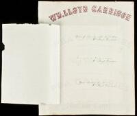 Autograph Letter Signed five times by William Lloyd Garrison, to L. Bradford Prince
