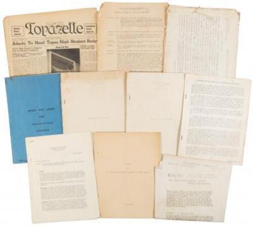 Archive of ten ephemeral items relating to Japanese internment and the Topaz War Relocation Center, during World War II