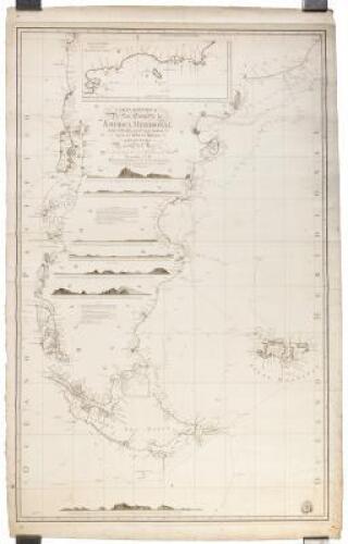 Carta Esferica De Las Costas de la America Meridional desde el Paralelo de 36° 30' de Latitude S. Hasta el Cabo de Hornos. Levantada De orden del Rey En 1789. 90. 94.y 95. por varios Oficiales de su Rl. Armada