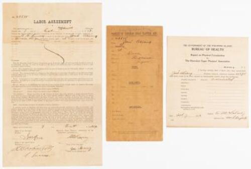 Labor agreement between the Hawaiian Sugar Planters' Association and a Filipino laborer