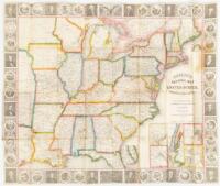 Phelps's National Map of the United States, a Traveller's Guide. Embracing the principal Rail Roads, Canals, Steam Boat & Stage Routes throughout the Union