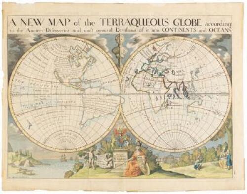 A New Map of the Terraqueous Globe according to the Ancient Discoveries and most general Divisions of it into Continents and Oceans
