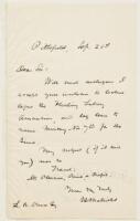 Autograph Letter Signed by Herman Melville, to L. Bradford Prince, Esq.