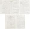 Four manuscript letters from Juan Gutierrez de la Cueva, a Spanish officer active in the frontier regions of Arizona, California and Texas, to Joaqu&iacute;n de Amezqueta, Commander of the Presidio de San Carlos, Sonora
