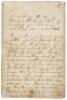 Handwritten memoir by Wesley Hobbs written in diary format shortly after the Civil War, covering in detail his wartime service with the Union Army, and briefly events before and after the conflict