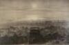 Large photograph of a panoramic painting or print of San Francisco at night - 2
