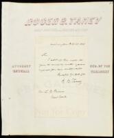 Autograph Letter Signed by Roger B. Taney, to L. Bradford Prince