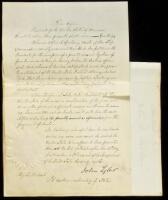 Manuscript Document Signed by John Tyler as President, and John C. Calhoun as Secretary of State