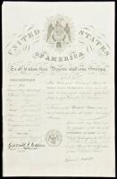 Document Signed by Daniel Webster as Secretary of State, being a passport for one Garritt T. Terune