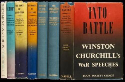 Seven volumes of Churchill's War Speeches - All First English Editions