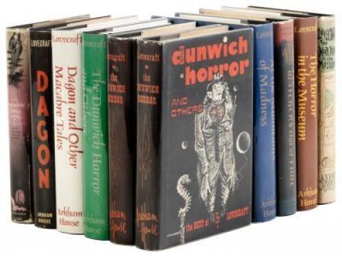 Ten volumes of Lovecraft published by Arkham House