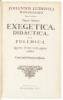 Opera Omnia, exegetica, didactica, et polemica. Quorum Seriem versa pagina exhibet. Cum indicibus necessariis. - 2