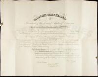 Certificates issued by the Department of the Interior under Grover Cleveland, to Enoch Knight