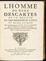 L'Homme de René Descartes et un Traitte de la Formation du Foetus